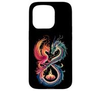 Dragon Phoenix Symbole Infini Yin Yang Balance Coque pour iPhone 15 Pro