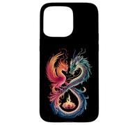 Dragon Phoenix Symbole Infini Yin Yang Balance Coque pour iPhone 15 Pro Max