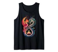 Dragon Phoenix Symbole Infini Yin Yang Balance Débardeur
