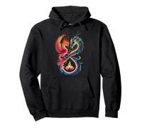 Dragon Phoenix Symbole Infini Yin Yang Balance Sweat à Capuche