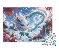 Dragon Pont Lanterne 1000pcs Mini Puzzle pour Adolescents Relaxant | 52x38cm Papier Décor De Salon Découpe Précise Cadeau D'anniversaire Détente