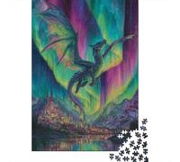 Dragon | pour Adultes |The Couleurs éclatantes of The Northern Lights| 70x50cm/1000pcs Puzzles Jeux ÉduChatifs Puzzles De Décoration Intérieure
