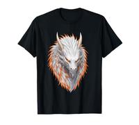 Dragon Puissant Team,Plumes Phénix Divin Blanc Orange Épuré T-Shirt