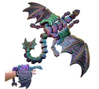 Dragon Puppet - Dragon Finger Puppet | Puppets Animaux Imprimés 3D | Figure du Doigt Flexible | des Marionnettes À Main Dragons Articulés Mignons pour Les Activités Scolaires, La Classe, Les,