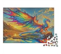 Dragon Puzzle 1000 Pièces Adulte Enfants Dès 14 Ans sentinelle Dawn Fantaisie Qualité Supérieure Cadeau pour Hommes Jeu De Famille Intéressant 38x26cm/1000pcs