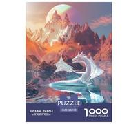 Dragon Puzzle 1000 Pièces Colorful Montagne Puzzles Jeux D'activités Familiales Stimulantes Décoration Murale De La Maison En Carton 100% Recyclé Pour La Détente Créativité Et Comme Cadeau 52x38cm/100