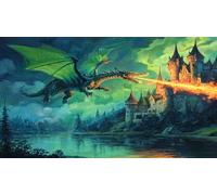 Dragon Puzzle 1000 pièces Educa Jouet en Bois Cadeau Unique De l'art Décoration Jeu éduchatif Challenge Toy pour Adultes & Enfants des 14 Ans 38x52cm/1000pcs