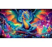 Dragon Puzzle 1000 pièces en Papier recyclé - Jeu extrêmement Difficile Activité à Domicile pour Adultes 38x52/1000pcs