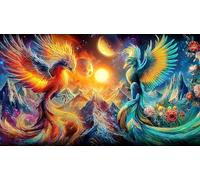 Dragon Puzzle 1000 pièces en Papier recyclé - Jeu Familial Amusant & Activité à Domicile Idée Cadeau Parfaite pour Adultes 38x52/1000pcs