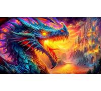 Dragon Puzzle 1000 pièces en Papier recyclé - Jeu Familial Stimulant Jeu éduchatiF pour Adultes 38x52/1000pcs