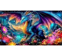 Dragon Puzzle 1000 pièces en Papier recyclé pour Adultes - Cadeau Amusant & Activité Familiale Décoration Murale 38x52/1000pcs