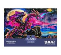 Dragon Puzzle 1000 Pièces Jeu Éduchatif Puzzle Premium Animaux Cadeau pour Femmes Et Adolescents, Adultes Et Enfants 52x38cm/1000pcs