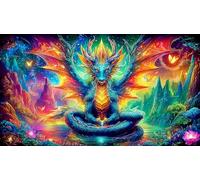 Dragon Puzzles 1000 Pieces Cadeau Unique Jeu éducatif Challenge Toy de qualité supérieure Peinture Art pour Adultes et Enfants dragon38x52cm/1000pcs