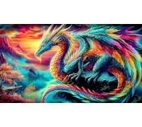 Dragon Puzzles 1000 pièces Cadeau Unique Jeu éducatif défi Jouet de qualité supérieure Peinture Art pour Adultes et Enfants à partir de 12 Ans dragon38x52cm/1000pcs