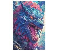 Dragon Puzzles Adulte 1000 Pieces Cadeau Famille Puzzle Classique 3D EnfantsJouet en Bois Cadeau Unique （78×53cm）