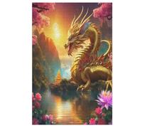 Dragon Puzzles Adulte 1000 Pieces Cadeau Famille Puzzle Classique 3D EnfantsJouet en Bois Cadeau Unique (78×53cm)