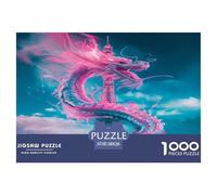 Dragon Puzzles Jeu De Puzzle Pièces Parfaitement Assorties 1000 Pieces Wyvern Casse-tête Qualité Premium pour Adultes Et Enfants 38x26cm/1000pcs