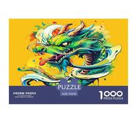 Dragon Puzzles Jeu De Société Adulte Pièces Parfaitement Assorties 1000 Pièces Wyvern Casse-tête Qualité Premium pour Adultes 70x50cm/1000pcs