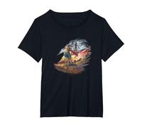 Dragon Quest I & II HD-2D Remake Art T-Shirt, Femme Grandes Tailles, Noir, 5X