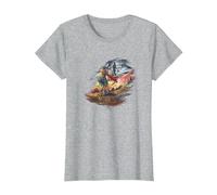 Dragon Quest I & II HD-2D Remake Art T-Shirt, Femme, Gris Chiné, M