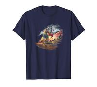 Dragon Quest I & II HD-2D Remake Art T-Shirt, Homme, Bleu Marine, 6XL