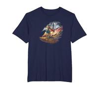 Dragon Quest I & II HD-2D Remake Art T-Shirt, Homme Grandes Tailles, Bleu Marine, 5X Tall