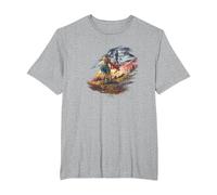 Dragon Quest I & II HD-2D Remake Art T-Shirt, Homme Grandes Tailles, Gris Chiné, 6X Tall