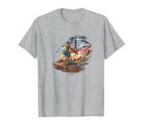Dragon Quest I & II HD-2D Remake Art T-Shirt, Homme, Gris Chiné, 3XL