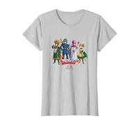 Dragon Quest I & II HD-2D Remake Heroes Art des héros T-Shirt, Femme, Argent, XXL