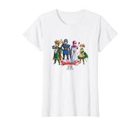 Dragon Quest I & II HD-2D Remake Heroes Art des héros T-Shirt, Femme, Blanc, M