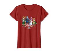 Dragon Quest I & II HD-2D Remake Heroes Art des héros T-Shirt, Femme, Canneberge, S