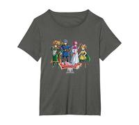 Dragon Quest I & II HD-2D Remake Heroes Art des héros T-Shirt, Femme Grandes Tailles, Asphalte, 5X