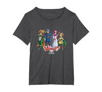 Dragon Quest I & II HD-2D Remake Heroes Art des héros T-Shirt, Femme Grandes Tailles, Chiné Foncé, 6X