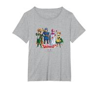 Dragon Quest I & II HD-2D Remake Heroes Art des héros T-Shirt, Femme Grandes Tailles, Gris Chiné, 1X