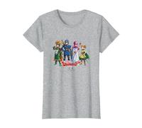 Dragon Quest I & II HD-2D Remake Heroes Art des héros T-Shirt, Femme, Gris Chiné, XXL