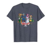 Dragon Quest I & II HD-2D Remake Heroes Art des héros T-Shirt, Homme, Bleu Chiné, 6XL