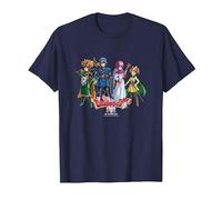 Dragon Quest I & II HD-2D Remake Heroes Art des héros T-Shirt, Homme, Bleu Marine, S