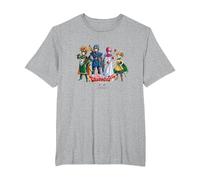 Dragon Quest I & II HD-2D Remake Heroes Art des héros T-Shirt, Homme Grandes Tailles, Gris Chiné, 4X Tall