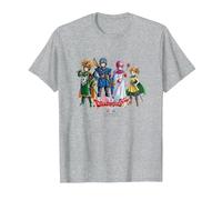 Dragon Quest I & II HD-2D Remake Heroes Art des héros T-Shirt, Homme, Gris Chiné, XL