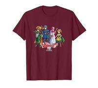 Dragon Quest I & II HD-2D Remake Heroes Art des héros T-Shirt, Homme, Marron, S