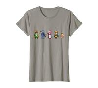 Dragon Quest I & II HD-2D Remake Héros Pixel Art T-Shirt, Femme, Ardoise, S