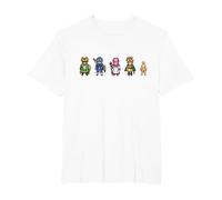 Dragon Quest I & II HD-2D Remake Héros Pixel Art T-Shirt, Homme Grandes Tailles, Blanc, 6X Tall