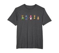 Dragon Quest I & II HD-2D Remake Héros Pixel Art T-Shirt, Homme Grandes Tailles, Chiné Foncé, 6X Tall
