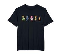Dragon Quest I & II HD-2D Remake Héros Pixel Art T-Shirt, Homme Grandes Tailles, Noir, 3X Tall