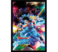 Dragon Quest - Poster - Dai vs Dark Army + cadre interchangeable, Shinsuke® Maxi MDF noir, vitre acrylique