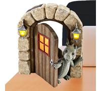 Dragon Reading Book Statue - Outdoor Garden Cute Dragon Decoration | Belle Statue De Dragons En Résine | Sculpture Animale Décoration De Mur Art Décoration Murale De Figurine, Petit Animal De Compagni