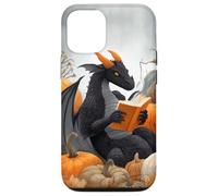 Dragon Reading Books with Fall Pumpkin Fantasy Theme Coque pour iPhone 12/12 Pro