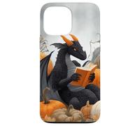 Dragon Reading Books with Fall Pumpkin Fantasy Theme Coque pour iPhone 13 Pro Max
