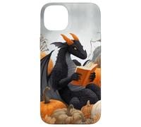 Dragon Reading Books with Fall Pumpkin Fantasy Theme Coque pour iPhone 14 Plus
