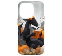 Dragon Reading Books with Fall Pumpkin Fantasy Theme Coque pour iPhone 14 Pro
